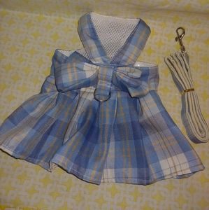 Adorable Mini Dog Dress Harness with Leash